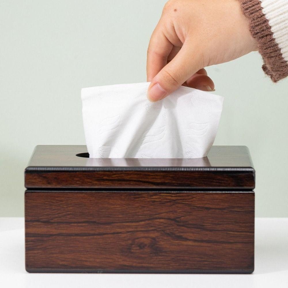 Hộp đựng khăn giấy để bàn MNTT Khách sạn thương mại bằng gỗ óc chó giả |  Shopee Việt Nam
