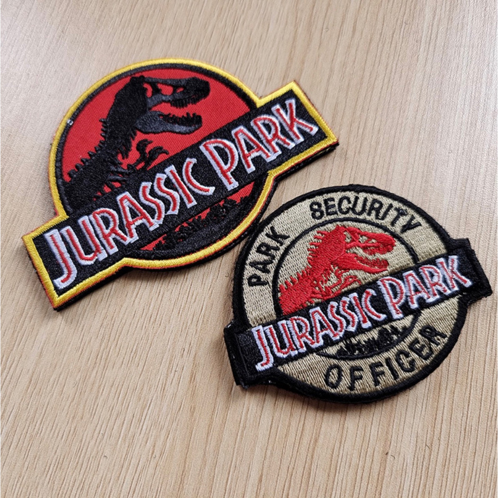 Patch_miếng dán velcro vải Jarussic Park công viên khủng long _retro