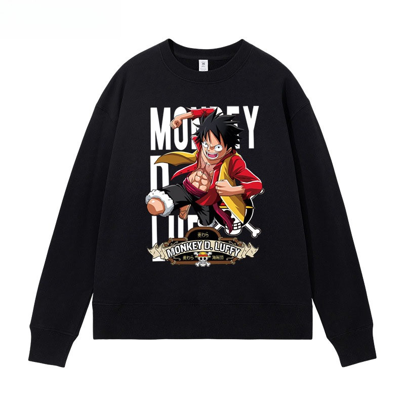 2024 One Piece Anime Cổ Tròn Áo Cho Trẻ Em Luffy Sabo Zoro Và Thiết Kế Luật Hàng Hóa