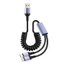 Cáp sạc xe hơi MicroUSB Type C 2 trong 1 BTM có cáp dữ liệu sạc lò xo co giãn cho nhiều thiết bị