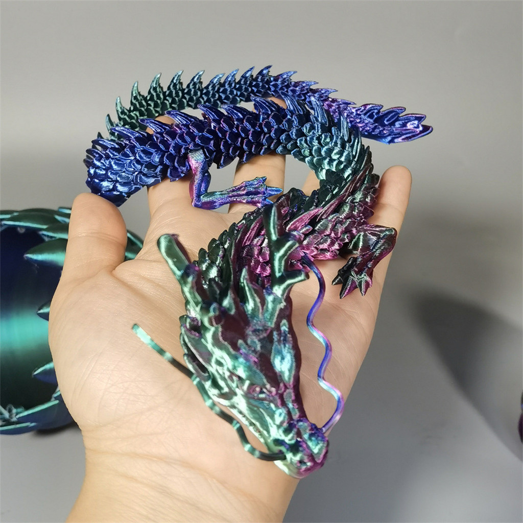 Nhân vật rồng thần thoại in 3D Mô phỏng mạnh mẽ và bền bỉ Đồ trang trí rồng Trung Quốc
