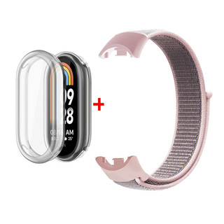Dây đeo 2in1 + Vỏ dây đeo Nylon dệt Dây đeo cổ tay cho Xiaomi Smart Band 10 / Miband 9 / Miband 8 Vỏ bảo vệ màn hình