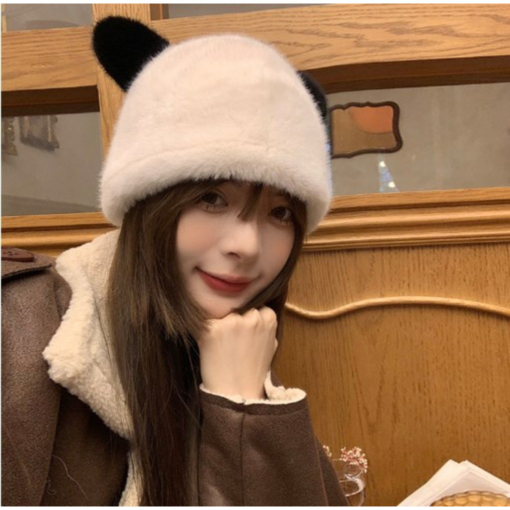 Mũ sang trọng tai gấu nhỏ - Dễ thương, Thời trang - Dày, Ấm áp, Chống gió - Mũ beanie mùa thu đông - Mũ bảo vệ tai mềm cho bé gái - Mũ sang trọng cỡ lớn