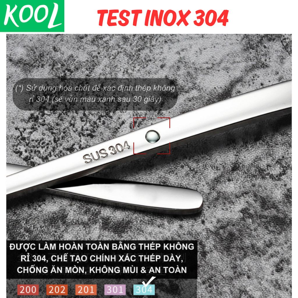 Muỗng ăn inox 304 cao cấp phong cách hàn quốc, Thìa ăn, Vá ăn, muôi KOOL - RB11306