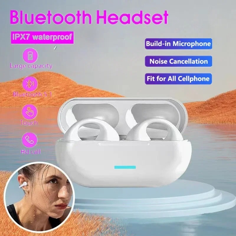 Mới 5.3 Dẫn truyền xương Tai nghe Bluetooth không dây Ambie Tai nghe thể thao Tai nghe chống nước chất lượng âm thanh HiFi