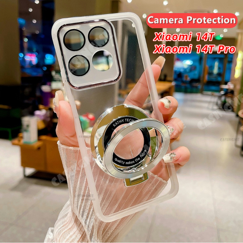 Xiaomi 14T 14TPro 2024 Vỏ Đứng Từ Tính Cho Xiaomi 14T 14 T T T14 14TPro Xiaomi14T Pro 4G 5G 2024 Giá Đỡ Len Camera Vỏ Điện Thoại Chống Ốp Lưng Mềm Trong Suốt