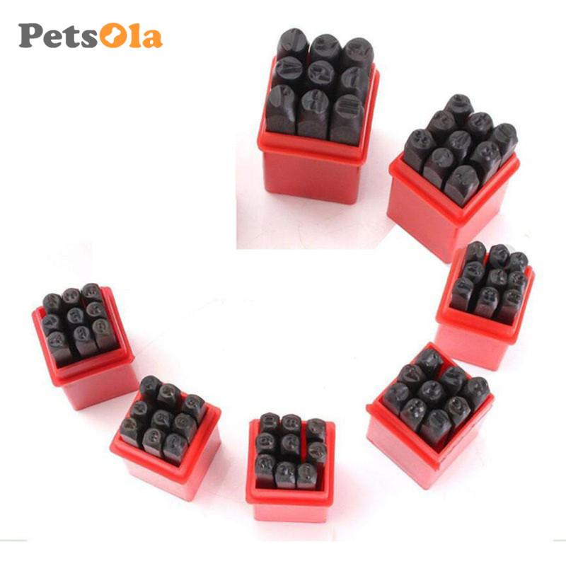 Bộ tem chữ cái và số Bộ dụng cụ kim loại bằng thép đục lỗ, được làm bằng thép carbon và chắc chắn