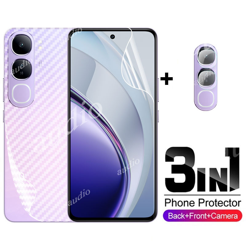 Vivo V40 Lite 5G 4G 3in1 Mặt Sau Ống Kính Hydrogel Phim Cho Vivo V40 Lite V40Lite 5G 4G 2024 Bảo Vệ Màn Hình Điện Thoại Thông Minh Cho VivoV40 Lite VivoV40Lite 5G Kính Bảo Vệ Ống Kính Máy Ảnh