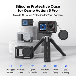 Dành Cho DJI Omso Action 5 Pro Silicone Vỏ Bảo Vệ Camera Thể Thao Phụ Kiện Bảo Vệ