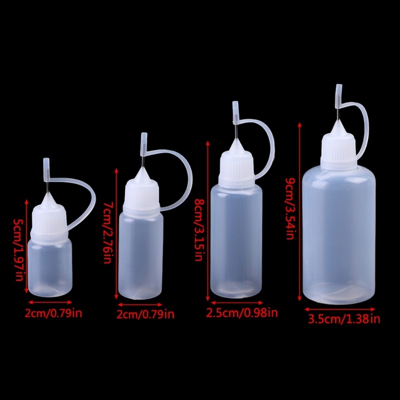 Ppy Chính Xác Đầu Kim Keo Chai Applicator Rỗng Applicator Keo Oiler Bóp Chai Giấy Quilling DIY Craft