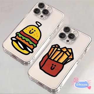 Ốp Điện Thoại Burger Fries Dễ Thương Cho Realme V30 V30T V25 V23 V23i V20 V13 V5 X7 Pro Max Ultra C1 Q5 Q3 Q2 Pro Q5i Q3i Q3S Q3T Narzo 30 5G Vỏ Mềm Hoạt Hình Chống Rơi