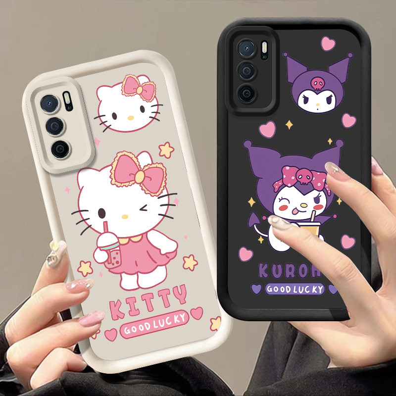 RankOne Cover Per OPPO A16 / A16s / A54s - Custodia Morbida TPU Con Design CD Viola Scuro - 5