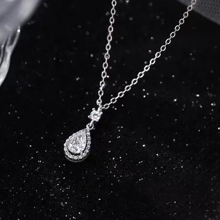 S925 Sterling Bạc Giọt Nước Vòng Cổ Đơn Giản Thời Trang Nữ Món Quà Trang Sức