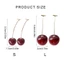XGB Cherry Drop Bông tai thiết kế trái cây Phụ kiện nữ thanh lịch cho bữa tiệc hàng ngày