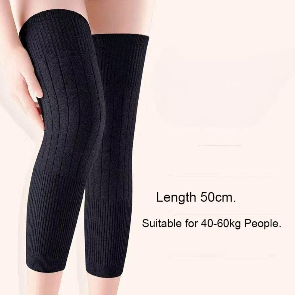 YMIFI Chân Ấm Áp, Đen / Xám Cashmere Len Nẹp Đầu Gối Miếng Lót, Chất Lượng Cao Bảo Vệ KneeCap Len Kneepad Đầu Gối