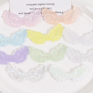 AB Gradient đầy màu sắc ngôi sao không khí lấp lánh đôi cánh thiên thần cánh Acrylic vá DIY phụ kiện trang sức vật liệu bán buôn