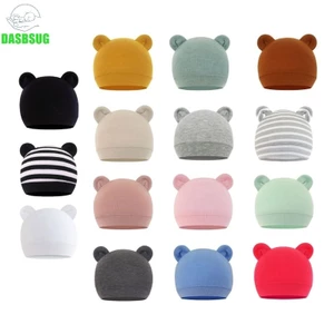 Dasbsug Mũ Bé Có Tai Cotton Ấm Áp Phụ Kiện Sơ Sinh Bé Gái Bé Trai Thu Đông Mũ Cho Trẻ Sơ Sinh Tập Đi Đậu