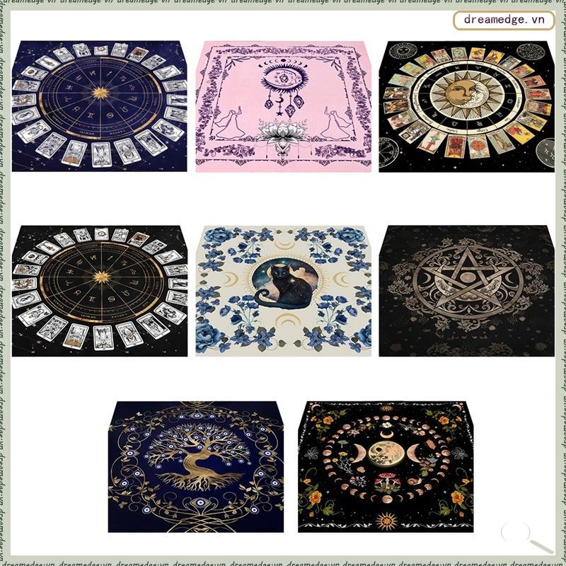 [Dreamedge] Khăn trải bàn thẻ Tarot, Thảm trải bài bói toán may mắn, Thảm vải trò chơi trên bàn, Bộ đồ trang trí trò chơi trên bàn