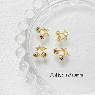 Mặt dây chuyền tự làm đồng mạ vàng thật với đá quý trái cây như lựu, chanh, dứa, dâu tây