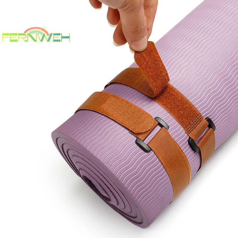 [Fernweh] Dây đeo thảm tập Yoga có thể điều chỉnh có dây buộc, Dây lưu trữ phụ kiện tập thể dục chống trượt, Vòng móc cà vạt Bungee co giãn [MỚI]