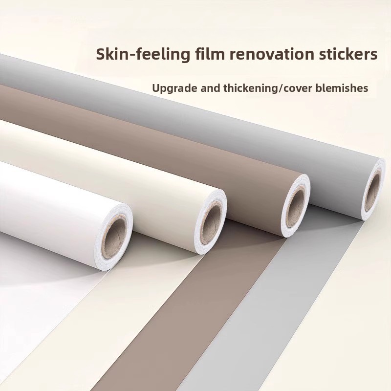 Giấy Dán Tường Chống Thấm Nước pvc Dày Tự Dính Giấy Dán Tường Cửa Phòng Tắm Giấy Dán Tường Ký Túc Xá Bàn Miếng Dán Nhà Bếp Đồng Bằng Màu Giấy Dán Tường