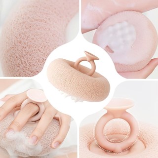Bóng tắm cốc hút hướng dương siêu mềm 2026 Nâng cấp bóng tắm hướng dương 2 trong 1 Bàn chải làm sạch bọt biển tắm tẩy tế bào chết Bóng tắm Pouf lưới xốp cho nữ Vòi hoa sen nam cho phụ nữ