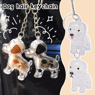 Móc khóa hình con chó trong suốt bền bỉ - Hộp đựng lông thú thiết thực dễ thương - Đồ dùng trang trí thú cưng sành điệu