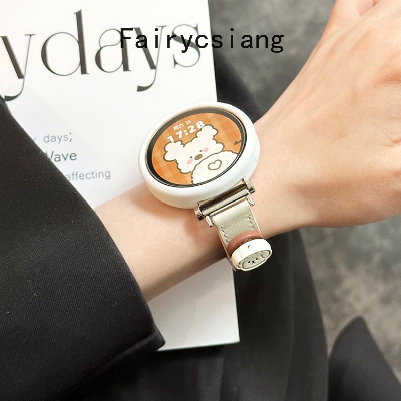 Dây đeo da mỏng 18mm 20mm 22mm cho Samsung Galaxy Watch 7 FE 6 5 Pro 4 Classic Active 2 Vòng tay phát hành nhanh