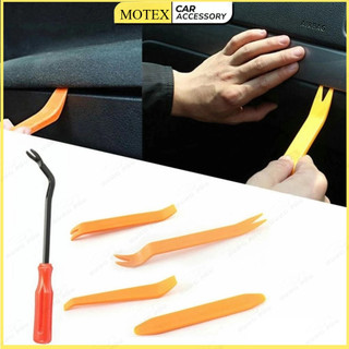 Bộ dụng cụ tháo nội thất xe ô tô 5 món ，SET 1 TUA VÍT VÀ 4 DỤNG CỤ THÁO GỠ NỘI THẤT Ô TÔ , XE HƠI BẰNG NHỰA