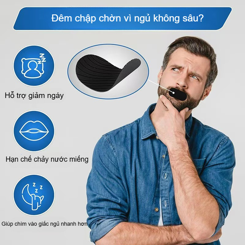 Miếng dán miệng khi ngủ chống ngáy hiệu quả hộp 30 miếng cải thiện giấc ngủ, chống hô cho trẻ em và người lớn