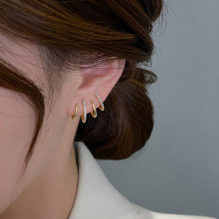 Hoops Earrings Nữ Kiểu Dáng Simple, Cute - Chất Liệu Kim Loại