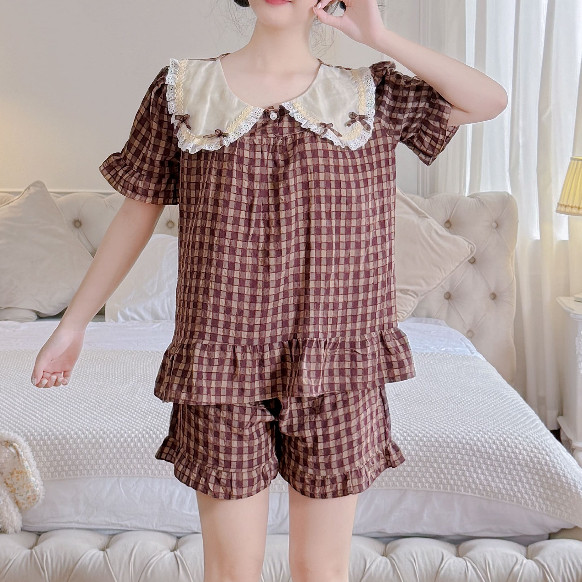 Đồ Bộ Ngủ Nữ Pijama Mặc Nhà Mùa Hè Chất Đũi Mềm Siêu Mát Cao Cấp Phối Nơ Dễ Thương - PONA