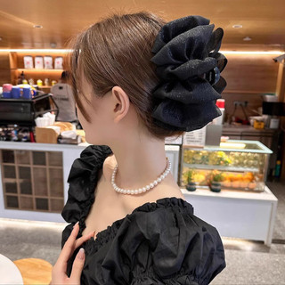 Kẹp tóc lớn chống trơn trượt cho phụ nữ với ống nước lớn, tạo kiểu tóc dày xoăn và trang trí