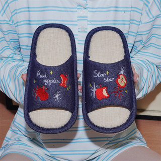 Xixitiao Mùa Xuân Mùa Hè Thời Trang Hút Mồ Hôi Thoáng Khí Sáng Tạo Đỏ Apple Home Cotton Dép