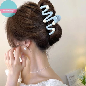 Sund Dễ Thương Đơn Giản Trái Tim Sóng Ngọt Ngào Đa Năng Lớn Dành Cho Nữ Cô Gái Thời Trang Kẹp Tóc Phụ Kiện Quà Tặng VN