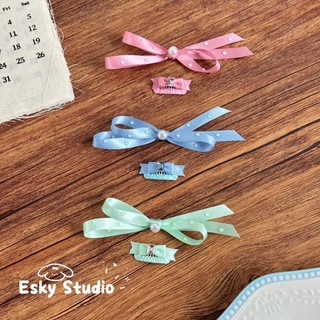 Handmade Ruy Băng Nơ BB Kẹp Tóc Cho Chó Nhẹ Thú Cưng Phụ Kiện Tóc Cho Chó Con Yorkie Bichon