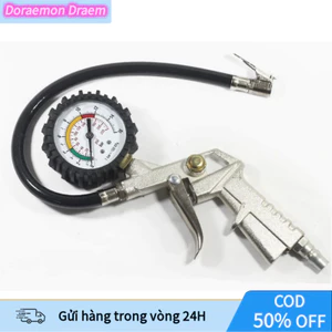 【COD】Đầu Vòi Bơm Ô Tô Xe Máy Đa Năng Có Đồng Hồ Đo Áp Suất Lốp, Chống Rò Rỉ, Kẹp Chắc Chắn