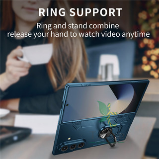 Mecha Armors Giá đỡ nhẫn xoay được Vỏ bọc Samsung Galaxy Z Fold 7 6 5 4 3 2 Vỏ PC mờ