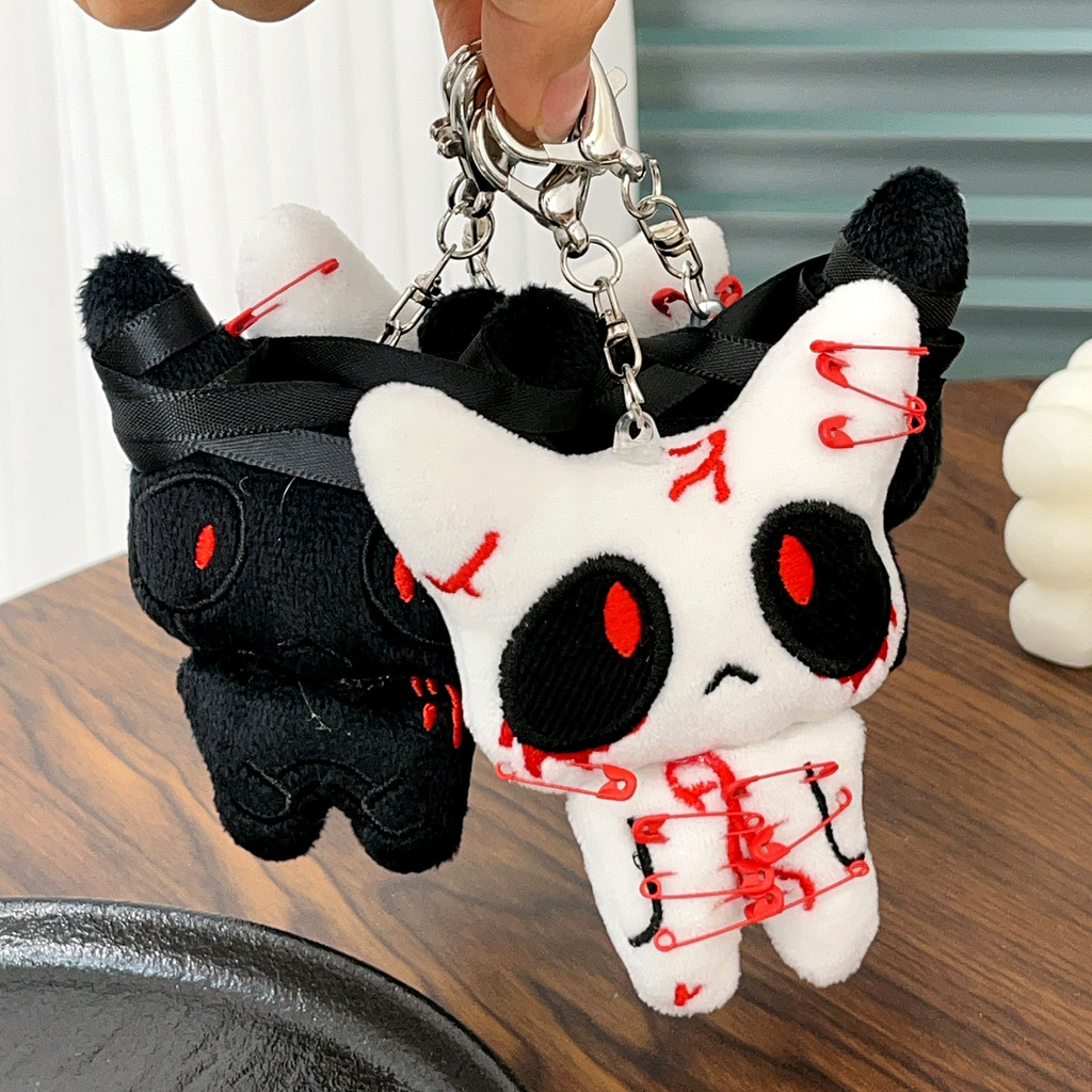 1 / 2 Móc Khóa Gothic Đậm - Quyến Rũ Búp Bê Sang Trọng Cao Cấp Với Tùy Chọn Đen / Trắng, Phụ Kiện Mặt Dây Chuyền Túi Halloween Cho Những Người Yêu Thời Trang Goth