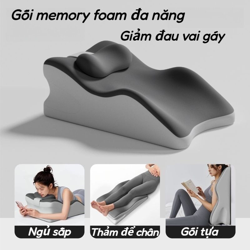 Gối Memory Foam đa năng,nằm sấp trên gối,Gối Tựa Lưng Cổ, Gối Nằm Sấp Khi Ngủ,hỗ trợ giấc ngủ