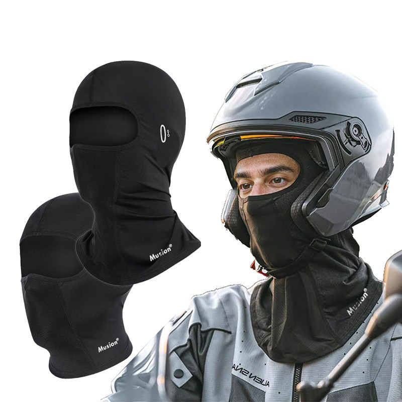 Mũ bảo hiểm đi xe đạp Musion Balaclava có lỗ kính Xe máy Mặt nạ toàn mặt chống nắng Ice Silk Biker Mũ đội đầu thoáng khí cho nam và nữ