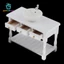 Gamchiano 1 / 12 Bồn rửa tròn thu nhỏ + Bộ tủ cho mô hình nhà búp bê