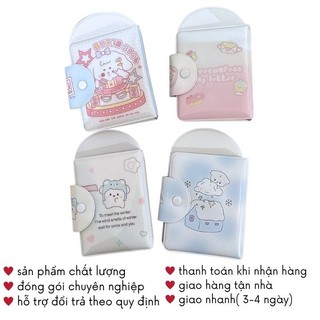 Collect Book Nơ Màu Hồng Tiểu Thư Y2K Cute Tổng Hợp Sổ Đựng Card Nút Bấm Bo Góc Timo VPBL38