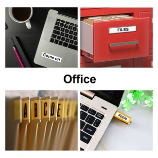Băng nhãn TZe / TZ đen trắng, tương thích máy in nhãn Brother P-touch PT-H110 H105 H107B H108 P300BT CUBE D210, nhiều kích cỡ
