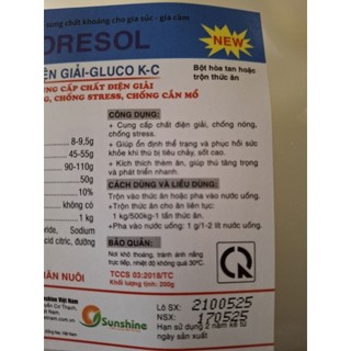 Oresol điện giải kc cho vật nuôi 100g