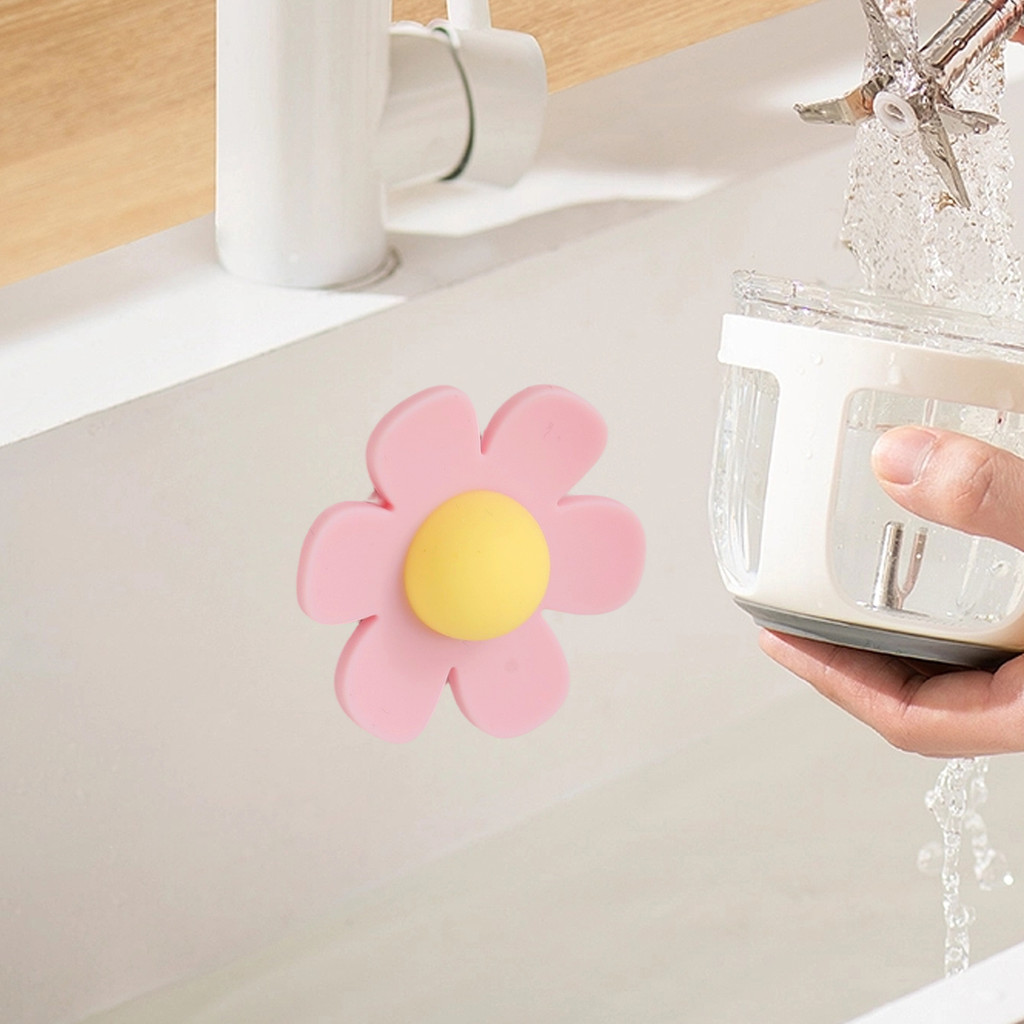 [H & L] 1 / 4 Cái - Phích cắm tràn bồn rửa phòng tắm | Vỏ thoát nước silicon hình hoa có thiết kế chống trượt, để trang trí mặt bàn nhà bếp