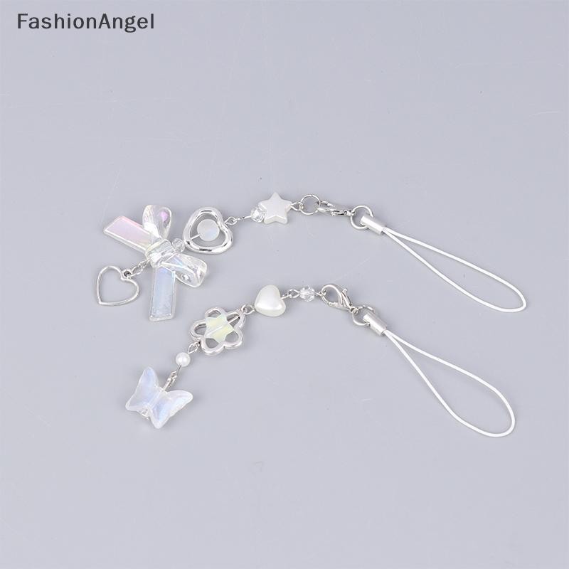 FashionAngel Y2K Dây Đeo Điện Thoại Di Động Trong Suốt Dây Xích Điện Thoại Ngọt Nơ Dây Buộc Điện Thoại Di Động Cho Bé Gái Chống Mất Móc Khóa VN