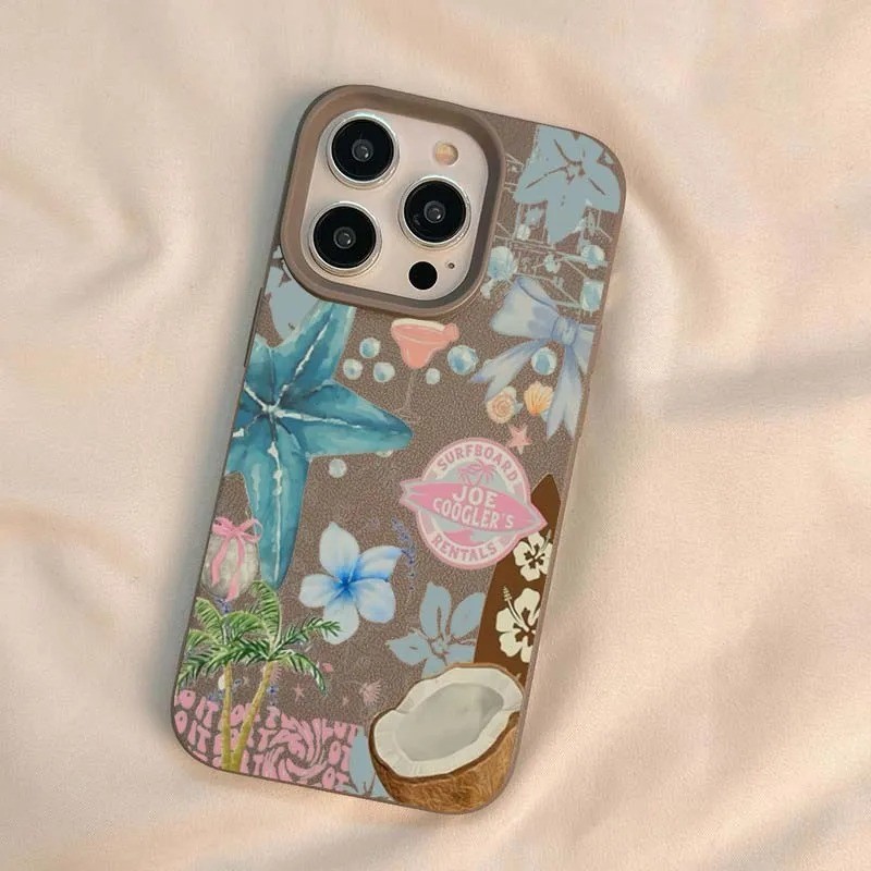 Dành Cho Samsung S23 FE S24 S25 Ultra S23 S22 S21 Plus A55 A34 A35 A52 A15 A54 A16 Fresh Starfish Coconut Lichee Pattern Vỏ Mềm Silicon Chống Sốc