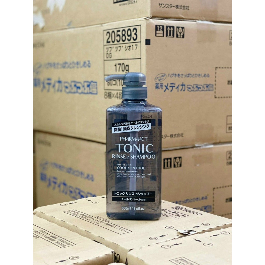 Dầu gội đầu cho nam Pharmaact Tonic Rinse In Shampoo 550ml, dầu gội, sữa tắm cho nam