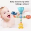 Đồ chơi nước bánh xe nước QEARY, Cốc hút giáo dục Đồ chơi tắm trứng khủng long, Bộ tương tác Trượt nước biển Cảm giác Chơi đồ chơi tắm đại dương ABS Bể bơi vui nhộn